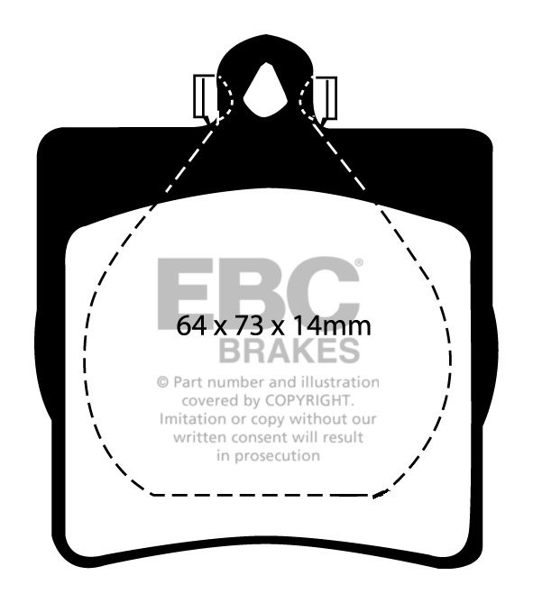 EBC Brakes MERCEDES SLK (R171) SLK280 (3.0) 2005-2009 Remblokken