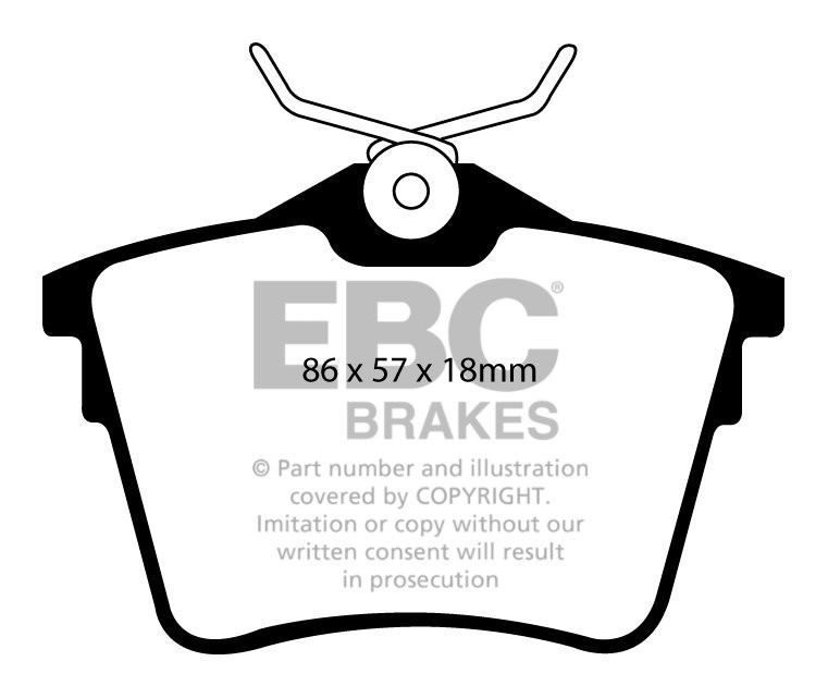 EBC Brakes CITROEN C5 1.6 TD 2008-.. Remblokken achterzijde