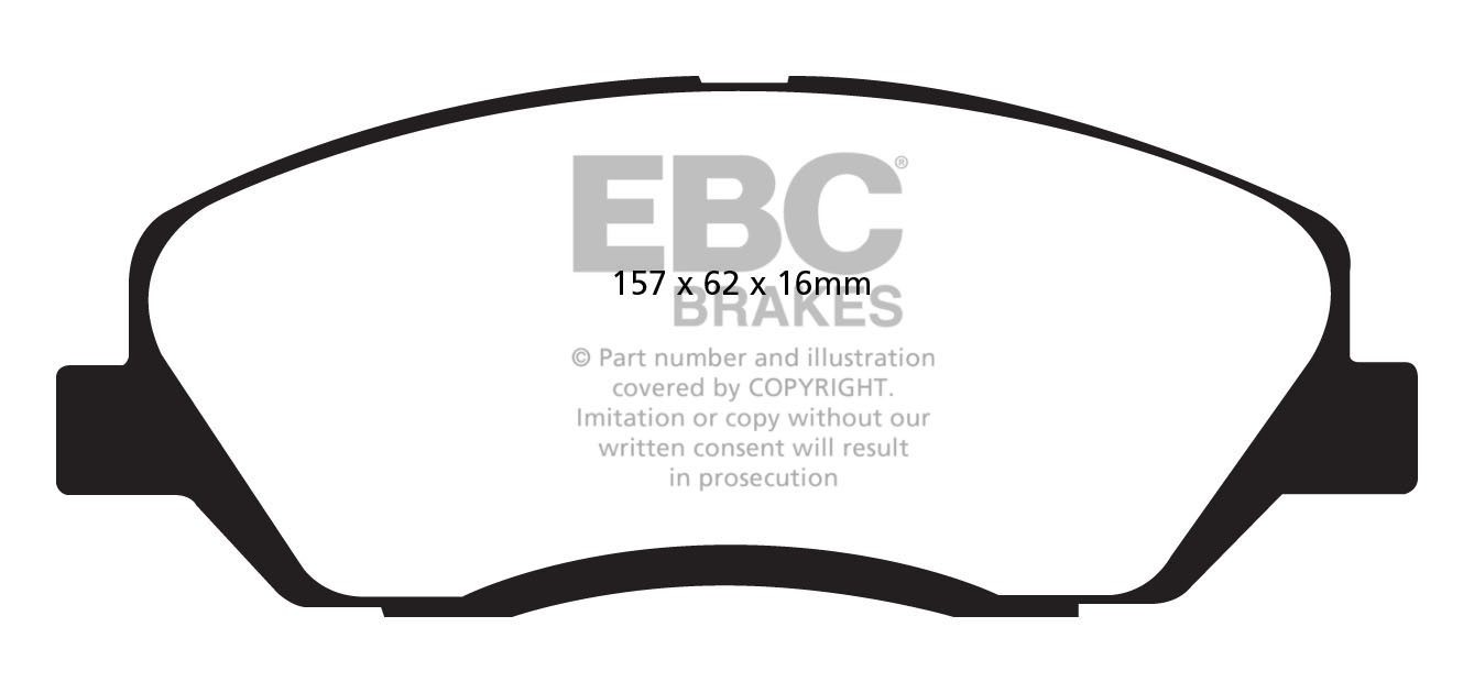 EBC Brakes KIA Sorento 2.0 TD 2010-.. Remblokken voorzijde