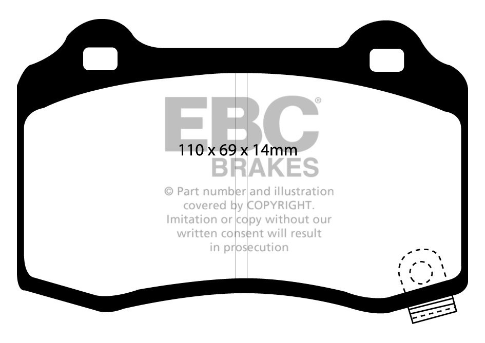EBC Brakes DODGE (USA) Challenger 6.4 2011-.. Remblokken achterz