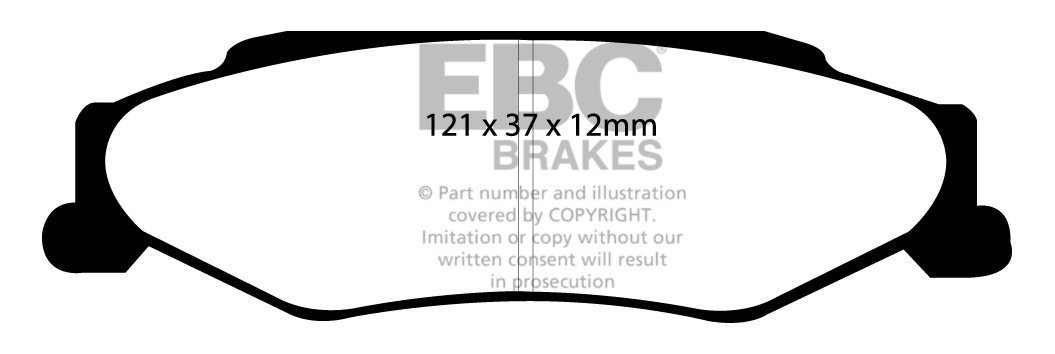 EBC Brakes CHEVROLET Corvette 6.2 2009-.. Remblokken achterzijde