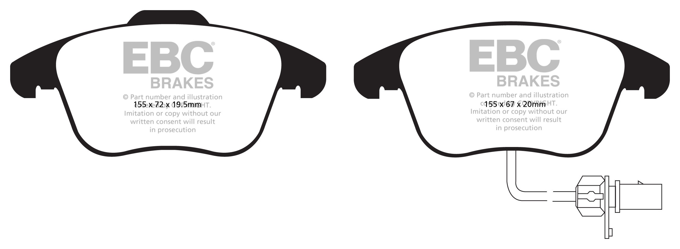 EBC Brakes AUDI A4 8K Allroad Quattro 2.0 TD 2009-.. Remblokken