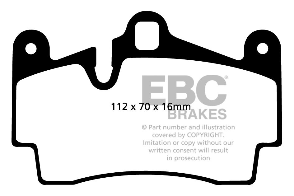 EBC Brakes AUDI Q7  4.2 TD 2007-.. Remblokken achterzijde yellow