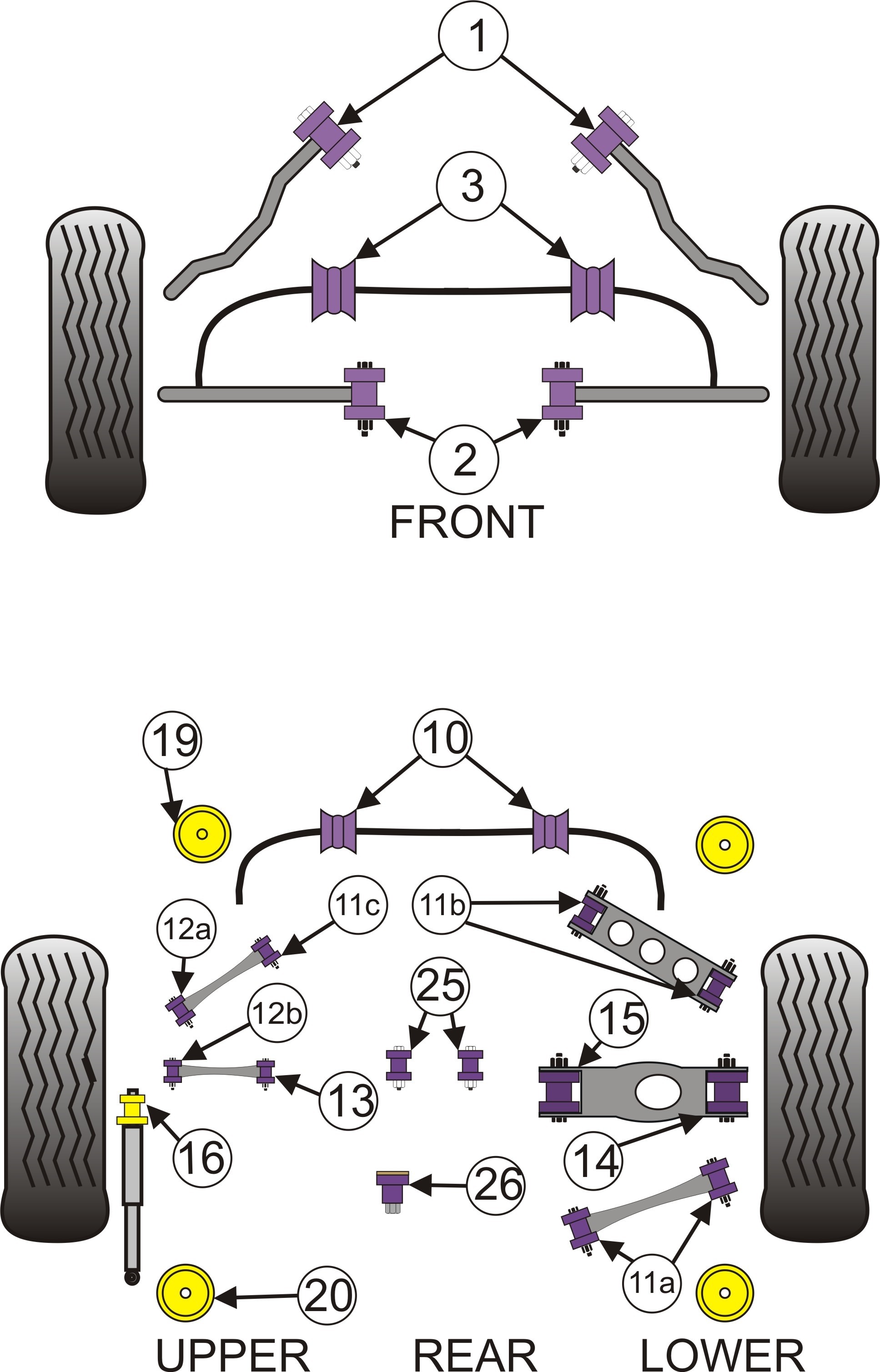 BMW E81, E82, E87 & E88 1 Series  Rear Upper Lateral Arm To Chas
