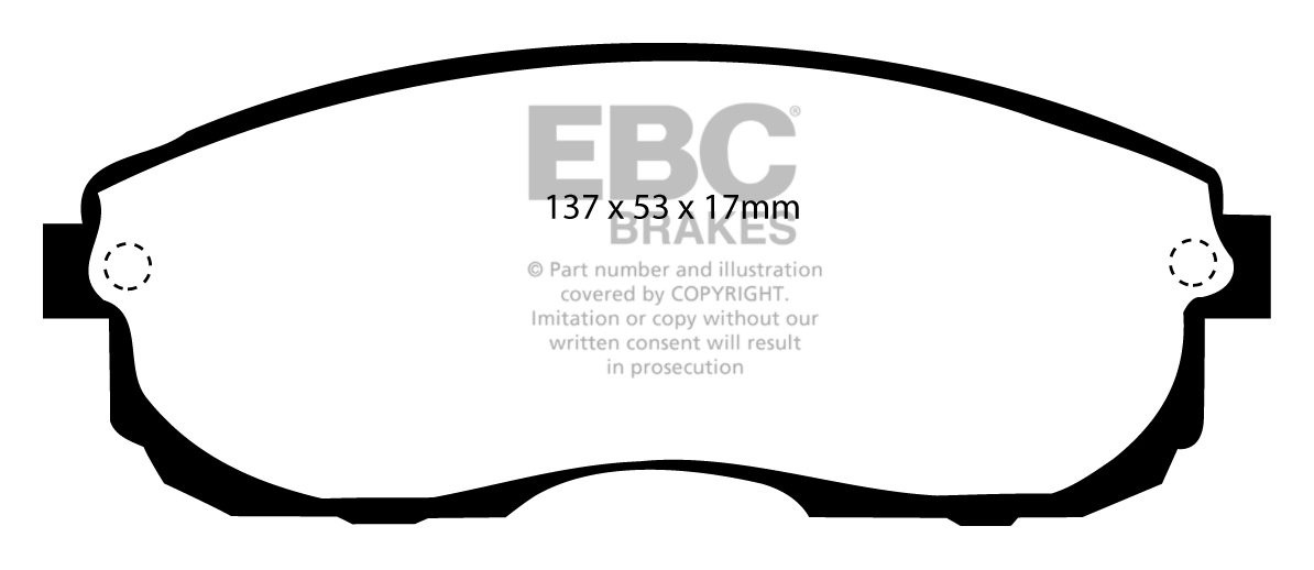 EBC Brakes NISSAN Skyline (R32) 2.5 GTS 91-94 Remblokken voorzij