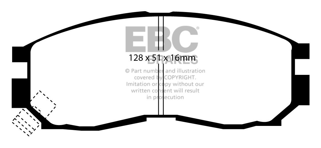 EBC Brakes MITSUBISHI Lancer Evo 1 2.0 Turbo 92-94 Remblokken vo