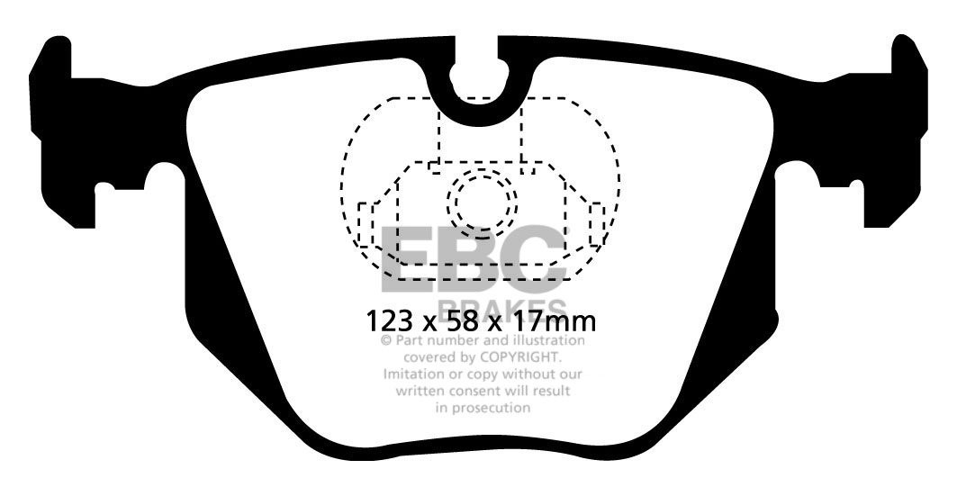 EBC Brakes BMW 735 3.5 (E38) 96-2002 Remblokken achterzijde