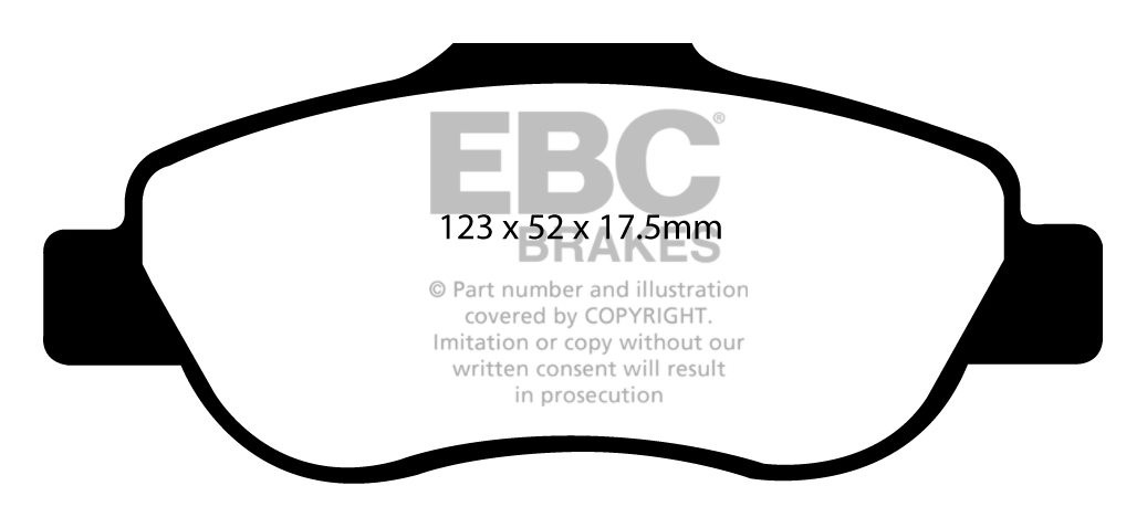EBC Brakes FORD Ka 1.3 TD 2009-.. Remblokken voorzijde greenstuf