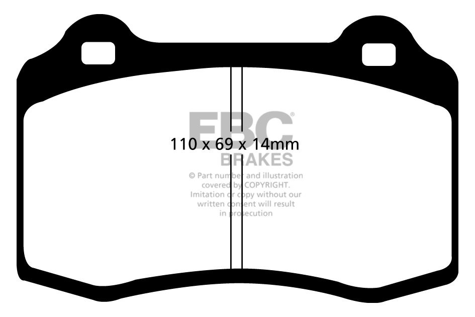 EBC Brakes VOLVO V70 2.5 Turbo R (Brembo) 2003-2007 Remblokken a