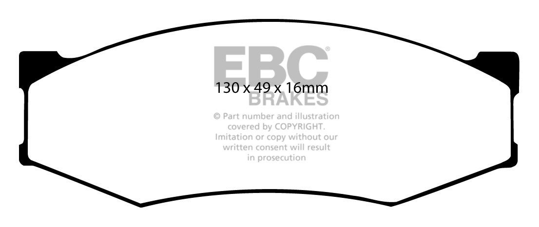 EBC Brakes NISSAN 300ZX 3.0 Turbo 84-87 Remblokken voorzijde gre