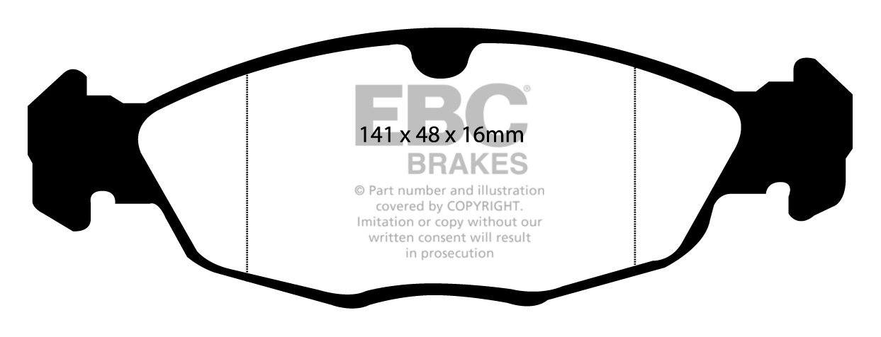 EBC Brakes OPEL Vectra A 1.8 91-95 Remblokken voorzijde