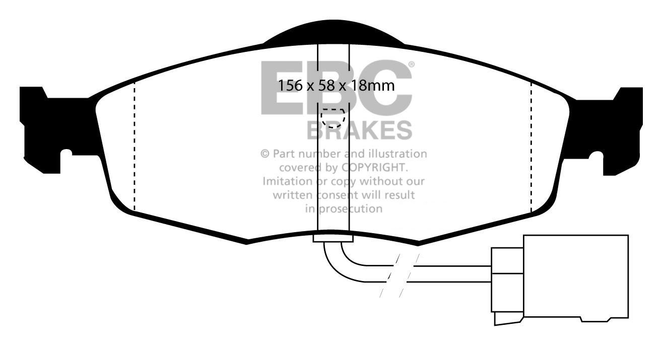 EBC Brakes FORD Cougar 2.5 98-2002 Remblokken voorzijde