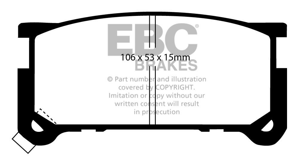 EBC Brakes SUBARU Series 1/2/L 1.6 (AB2) 84-86 Remblokken voorzi