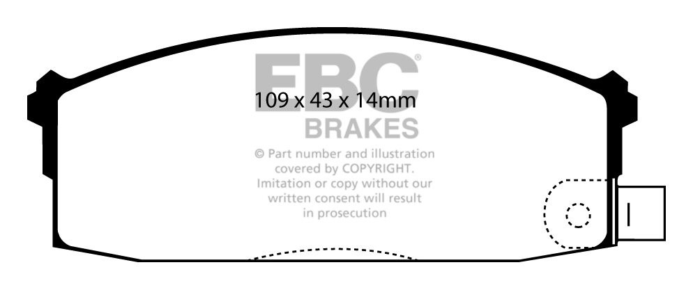 EBC Brakes NISSAN Stanza 1.6 85-86 Remblokken voorzijde