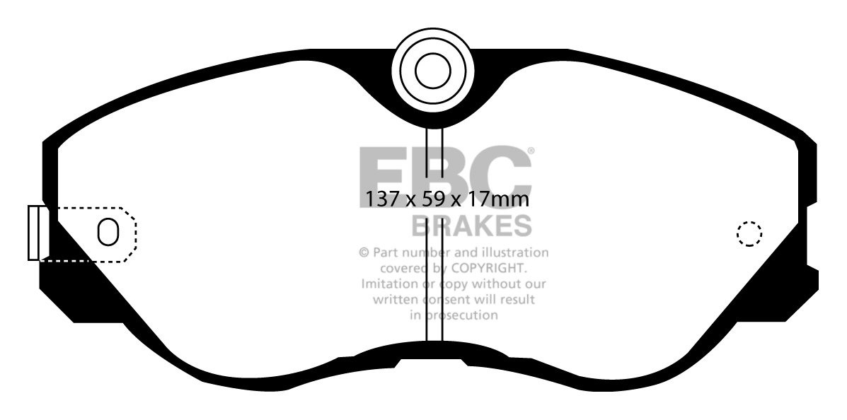 EBC Brakes NISSAN 300ZX 3.0 Turbo 87-89 Remblokken voorzijde red