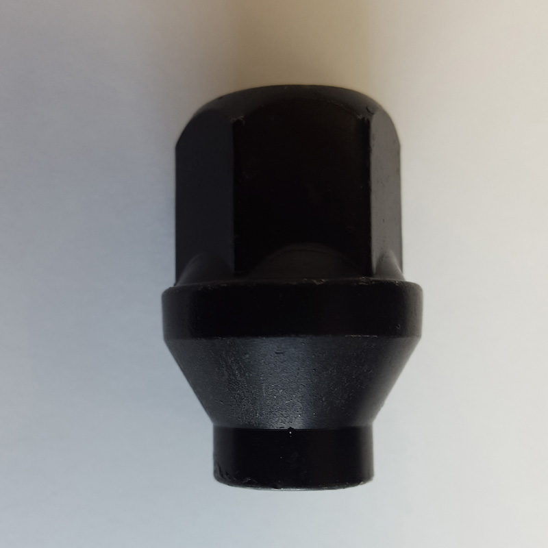 H&R Wielmoer met as 5mm, ø14,7mm konisch - M12x1.50 - Lengte 34mm - Zwart gesloten