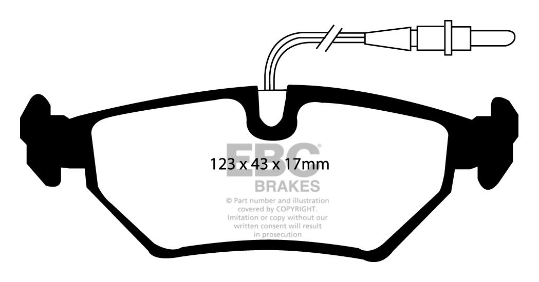 EBC Brakes FIAT Ulysse 2.0 TD 2000-2003 Remblokken achterzijde