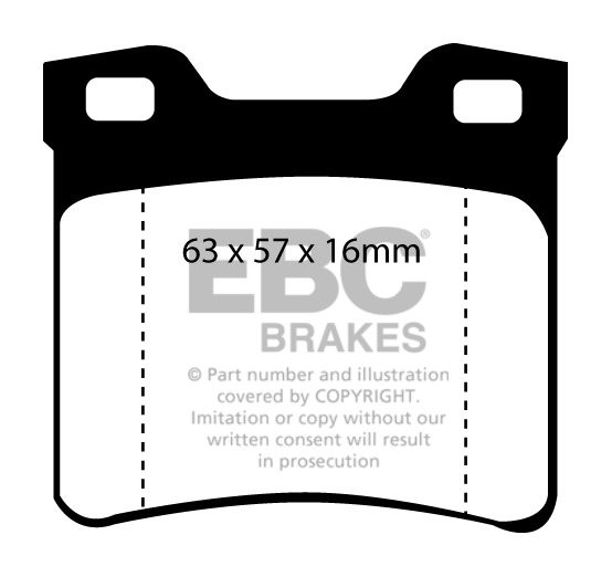 EBC Brakes PEUGEOT 406 2.2 2000-2002 Remblokken achterzijde gree