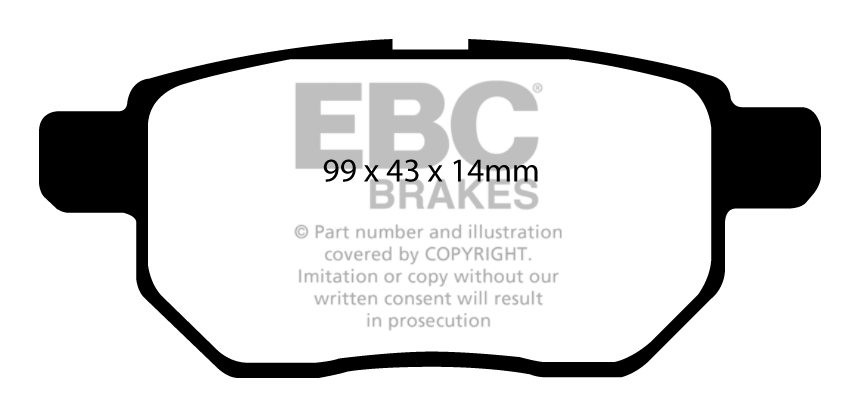 EBC Brakes TOYOTA iQ 1.4 D 2009-.. Remblokken achterzijde