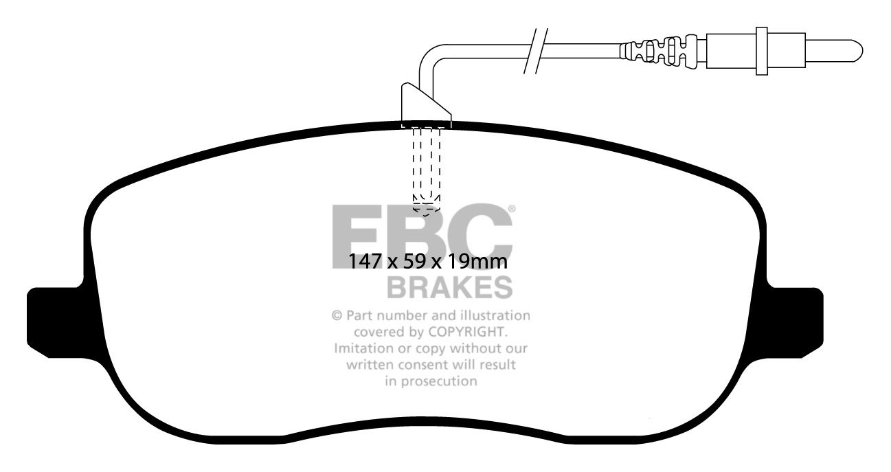 EBC Brakes PEUGEOT 807 2.2 2003-2005 Remblokken voorzijde greens