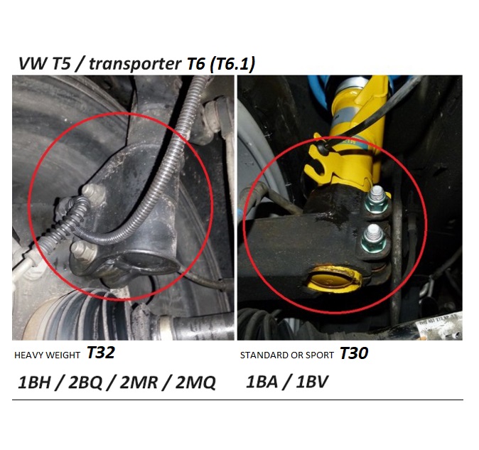 Schroefset Koni VW Transporter T6.1 Rood T30 Extra Diep