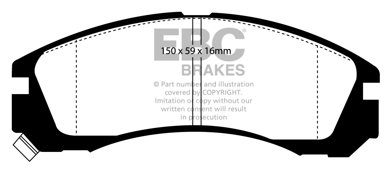 EBC Brakes MITSUBISHI Lancer 2.0 2007-.. Remblokken voorzijde gr