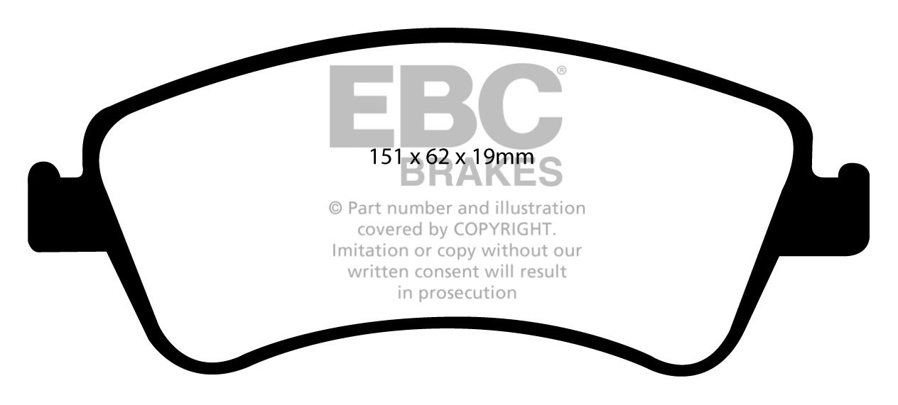 EBC Brakes TOYOTA Corolla 2.0 TD 2007-.. Remblokken voorzijde