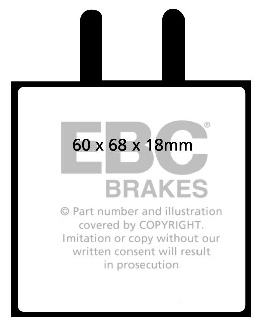EBC Brakes ISO Grifo 5.4 63-68 Remblokken voorzijde redstuff