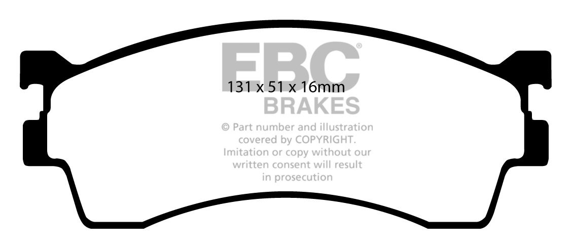 EBC Brakes Mazda Premacy 2.0 TD 99-2001 Remblokken voorzijde