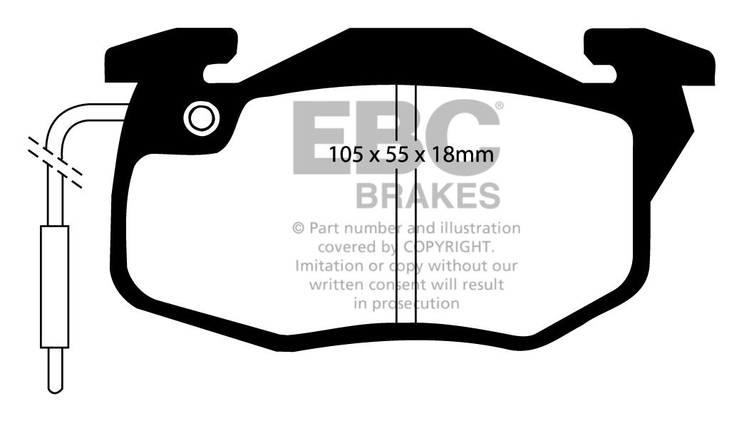 EBC Brakes RENAULT 11 1.7 84-86 Remblokken voorzijde