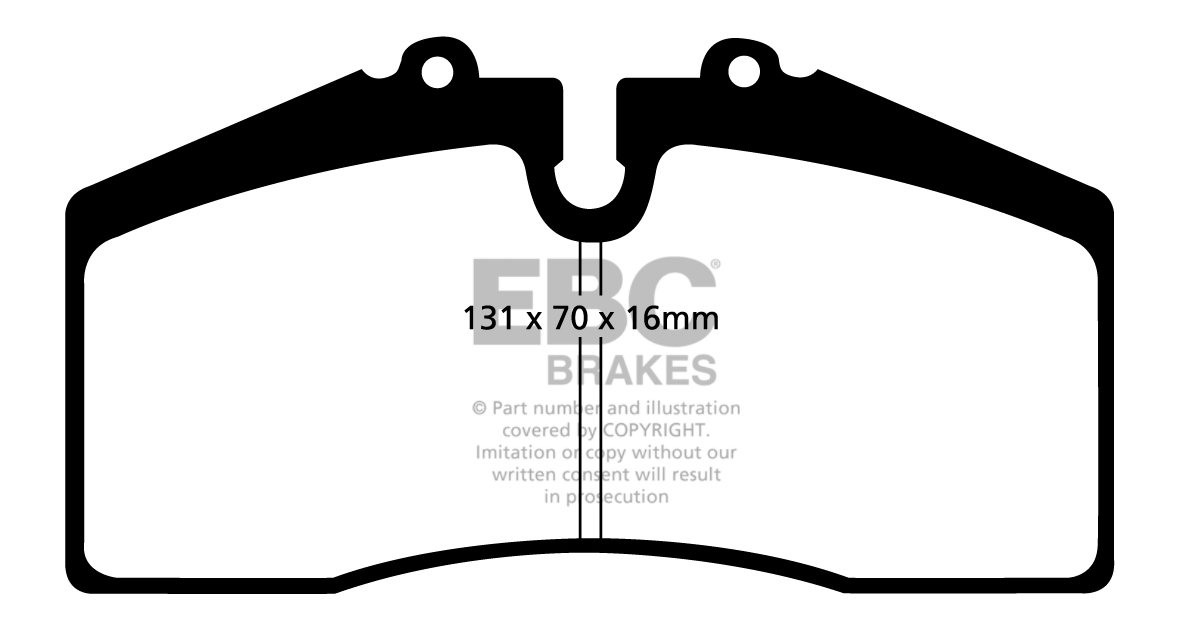 EBC Brakes ASTON MARTIN V8 5.3 73-90 Remblokken achterzijde yell