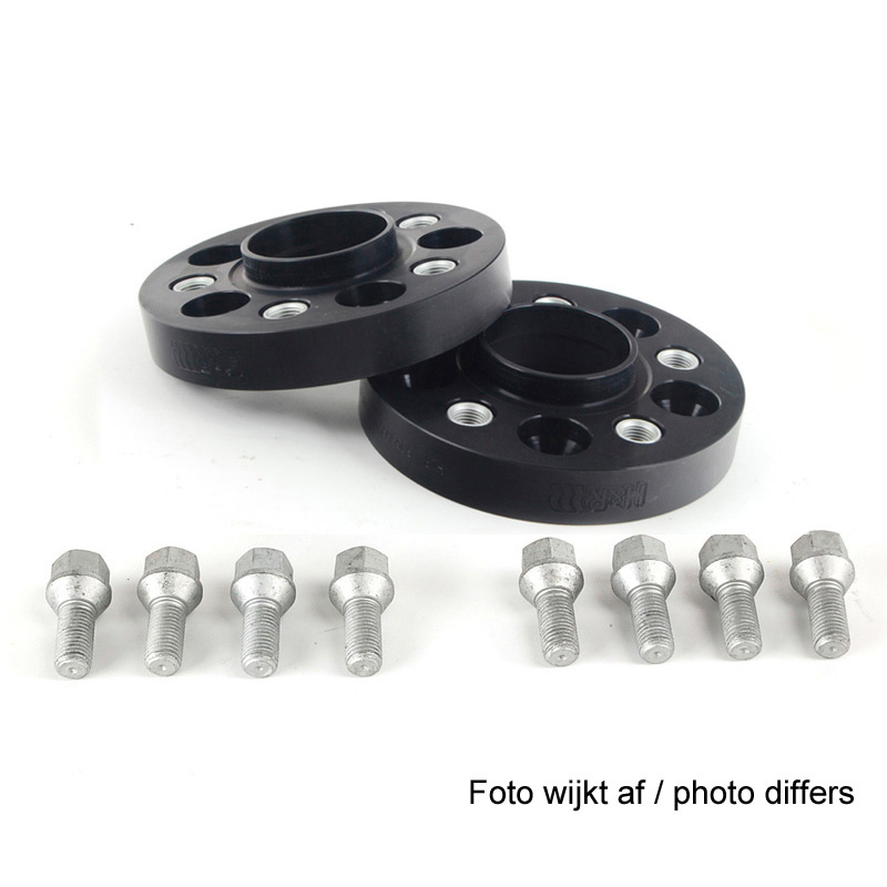 H&R DRA-Systeem Spoorverbreders 25mm 5x112 - Naaf 66,5mm - Boutmaat M15x1,25 -   Mercedes - Zwart
