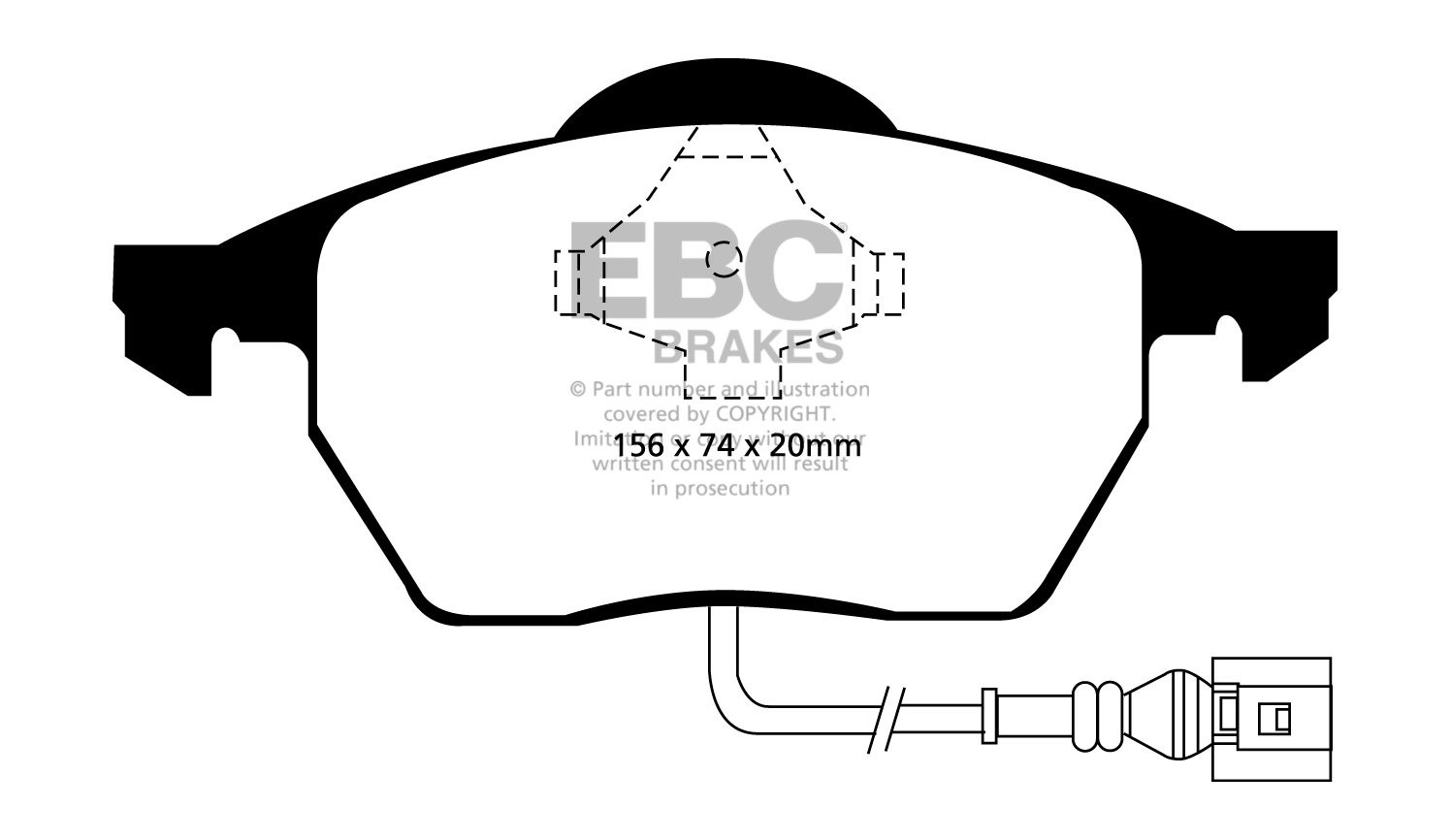 EBC Brakes SEAT Leon 2.8 2000-2004 Remblokken voorzijde redstuff