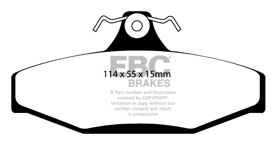 EBC Brakes DAEWOO Musso 3.2 99-2000 Remblokken achterzijde