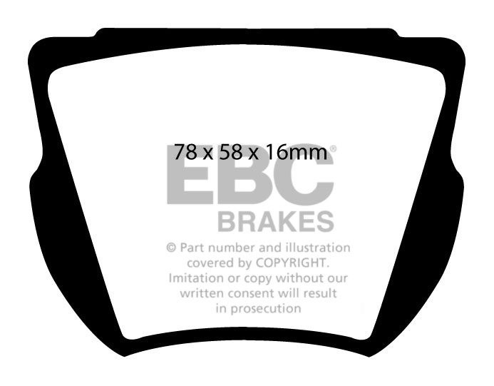 EBC Brakes FORD Zodiac 2.6 62-66 Remblokken voorzijde greenstuff