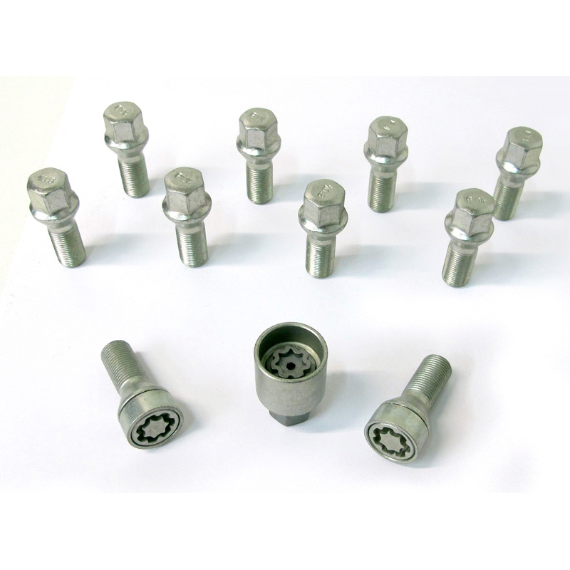 H&R Wielboutenset konisch M14x1.25 - Lengte 28mm - 10 stuks - incl. wielsloten