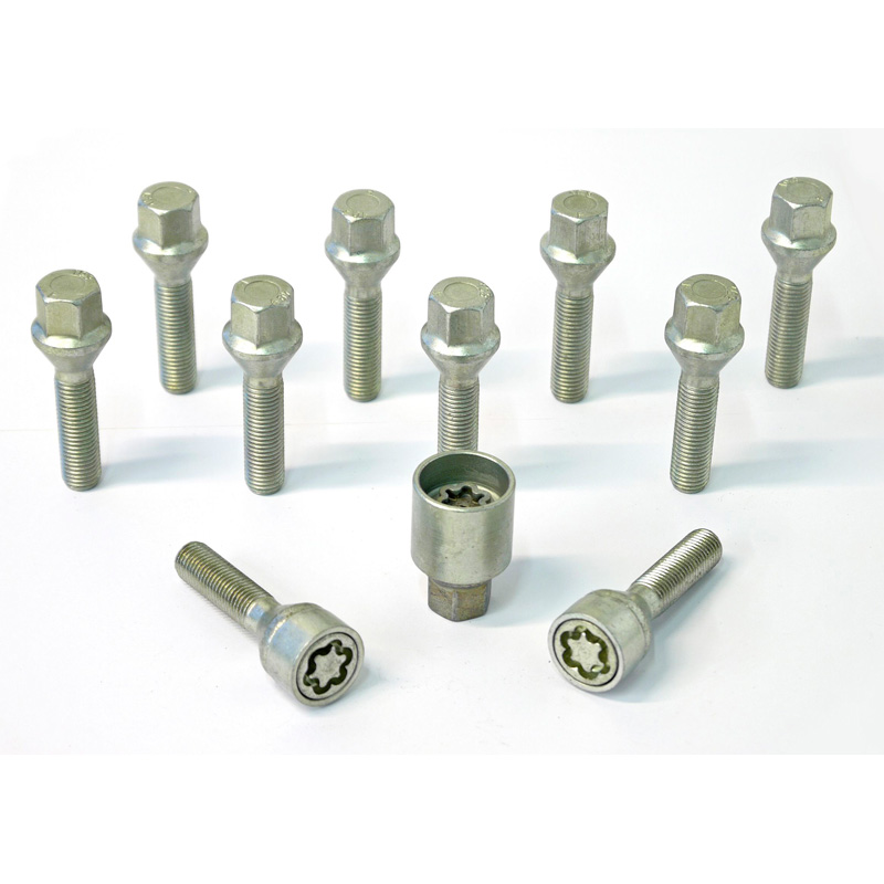 H&R Wielboutenset konisch M12x1.50 - Lengte 40mm - 10 stuks - incl. wielsloten