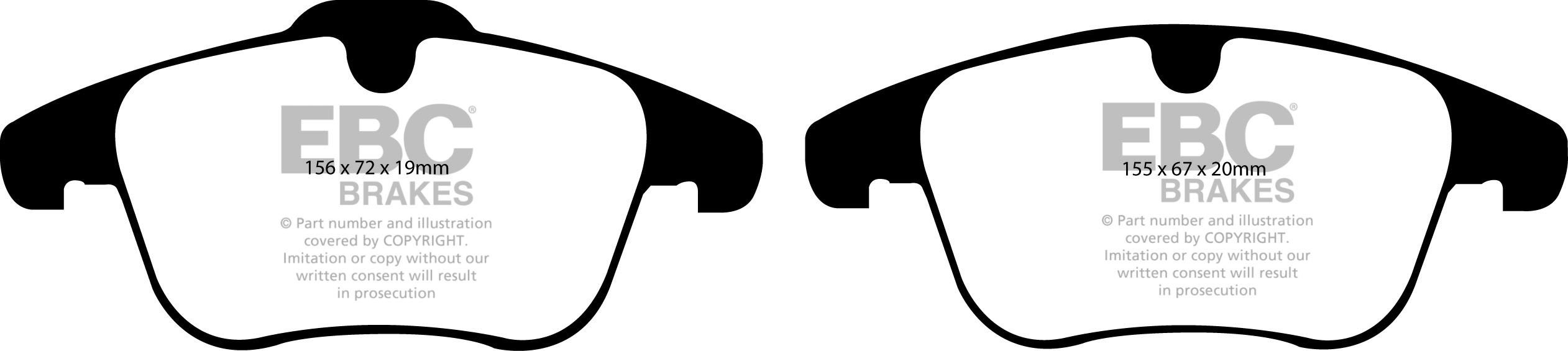 EBC Brakes VOLVO S60 1.6 TD 2010-.. Remblokken voorzijde