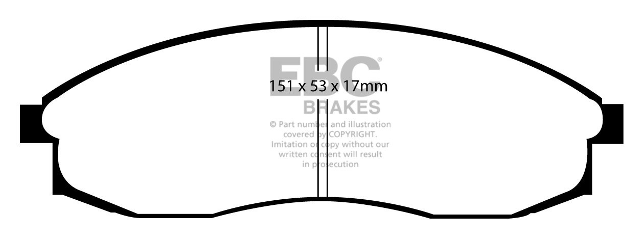 EBC Brakes NISSAN Skyline (R34) 2.5 GT (155) 98-2003 Remblokken