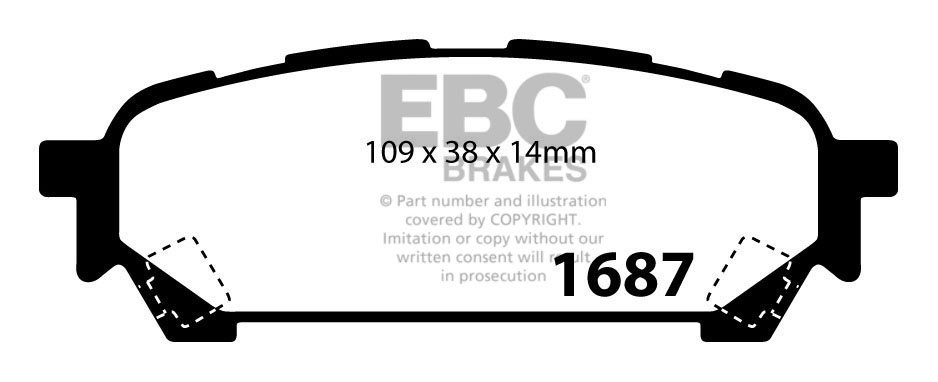 EBC Brakes SUBARU Impreza 1.5 2006-2008 Remblokken achterzijde