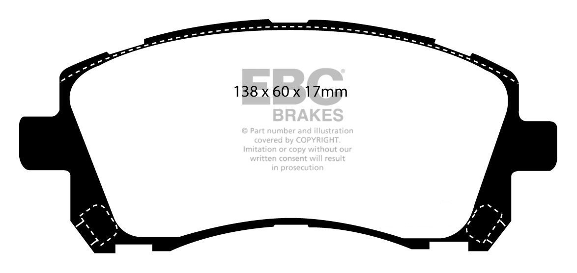 EBC Brakes SUBARU Impreza 2.0 2000-2002 Remblokken voorzijde