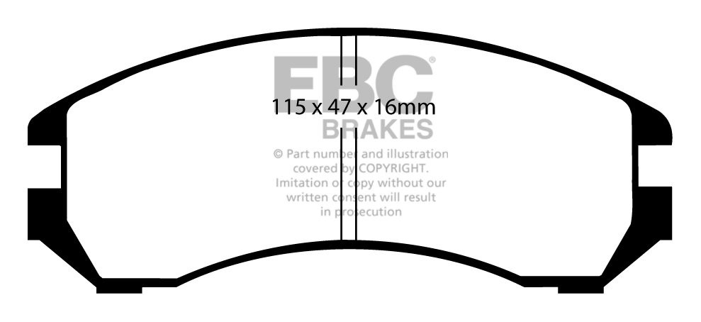EBC Brakes NISSAN Silvia (S13) 1.8 Turbo 88-91 Remblokken voorzi
