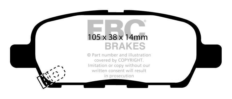 EBC Brakes NISSAN Stagea 3.0 2004-2007 Remblokken achterzijde