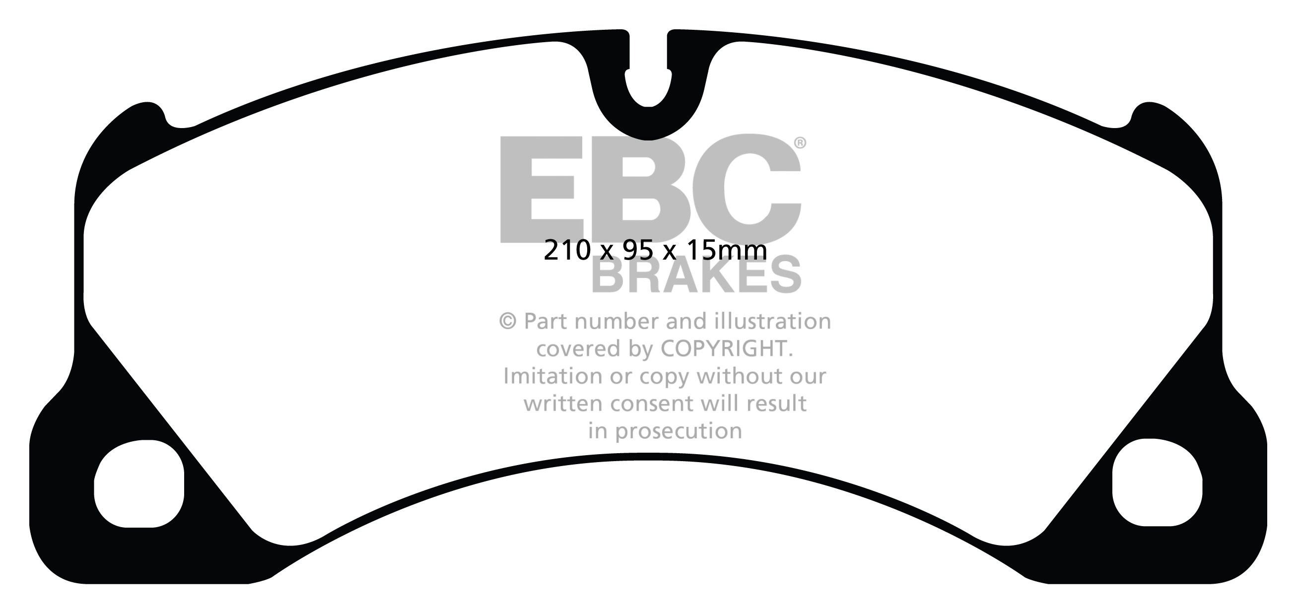 EBC Brakes PORSCHE Cayenne 4.8 2010-.. Remblokken voorzijde yell