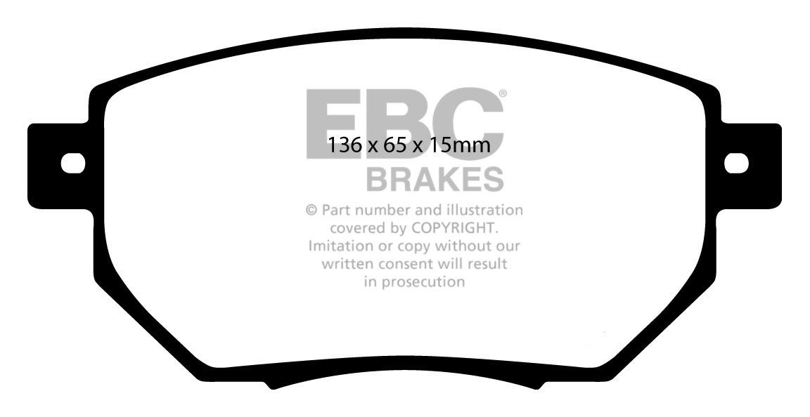 EBC Brakes INFINITI FX45 4.5 2003-2005 Remblokken voorzijde yell