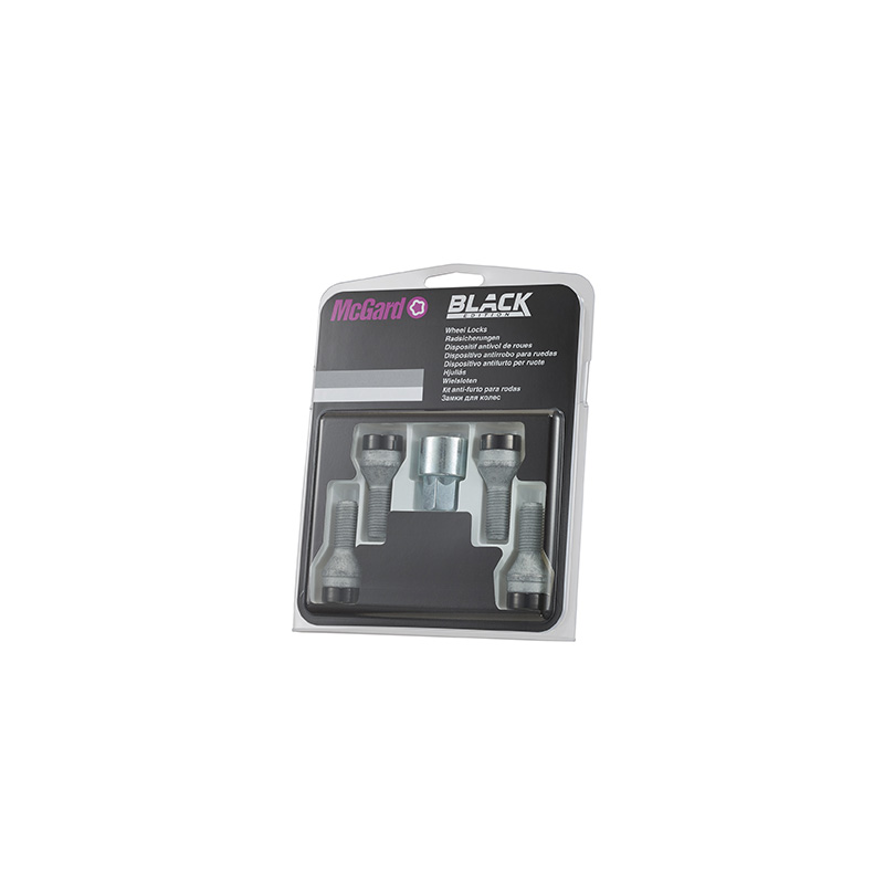 McGard Slotboutenset M14x1.50 Zwart - Konisch - Lengte 30mm (17mm kop)