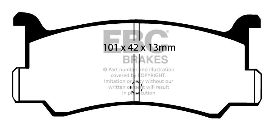 EBC Brakes DAIHATSU Charade 1.6 (G201) 93-97 Remblokken achterzi