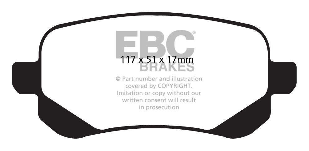EBC Brakes FIAT Freemont 2.0 TD (140) 2011-.. Remblokken achterz
