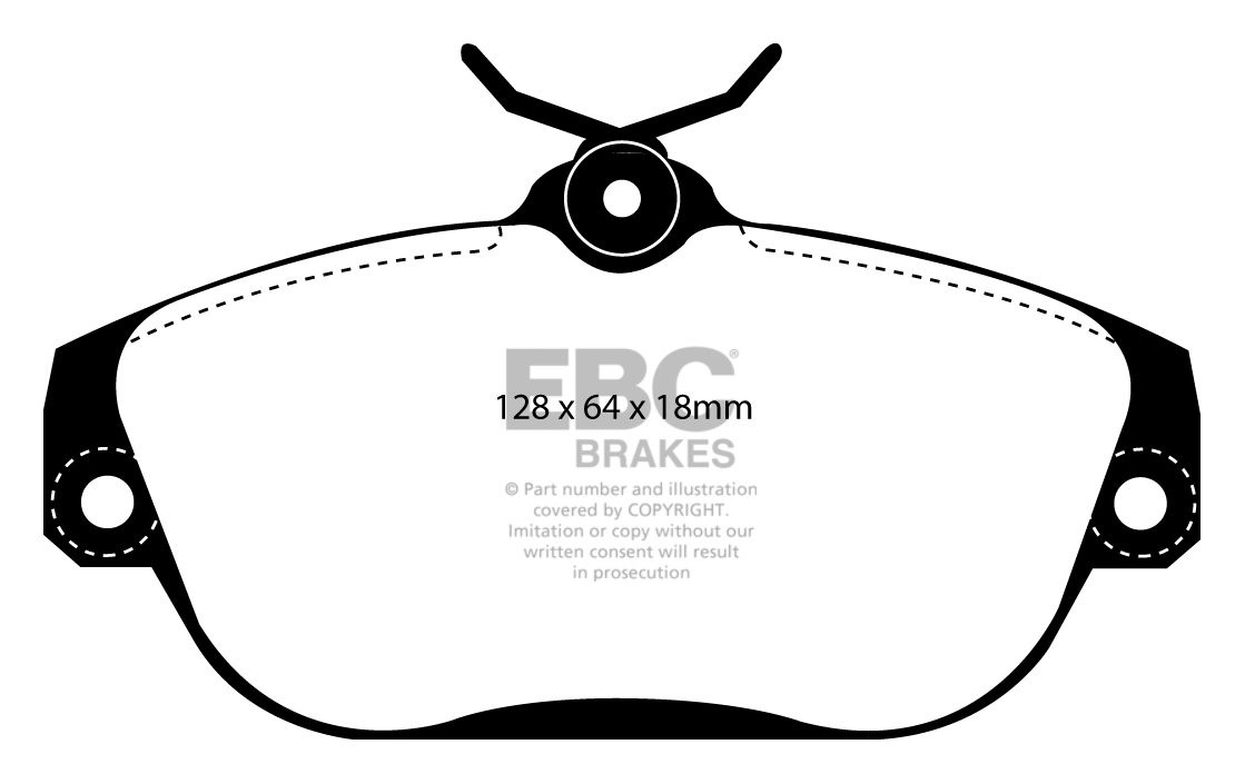 EBC Brakes VOLVO 740 2.4 D (ABS) 88-92 Remblokken voorzijde gree