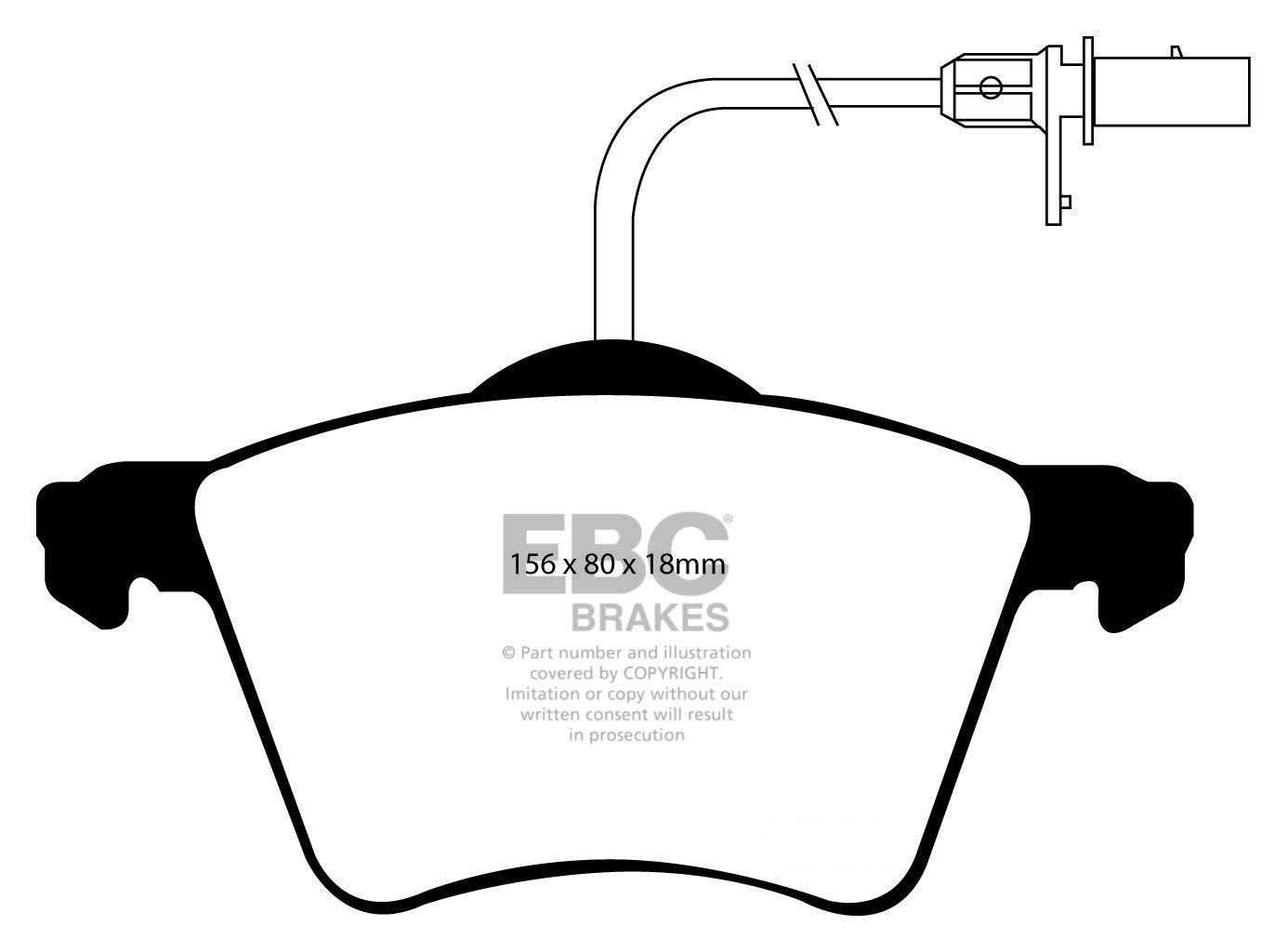 EBC Brakes SEAT Alhambra 2.0 TD 2005-2010 Remblokken voorzijde